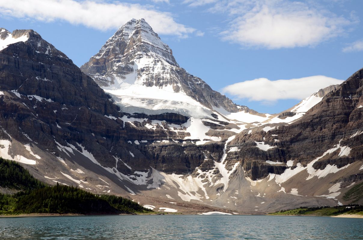 37 Mount Magog, Mount Assiniboine, Mount Strom Mid-Day From Lake Magog